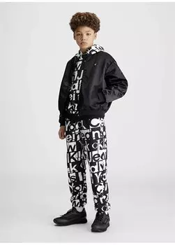 Мужская белая толстовка с принтом GRID AOP HOODIE Calvin Klein, белый