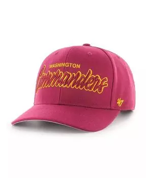 Мужская бордовая кепка Washington Commanders Street Script MVP Snapback '47 Brand, красный