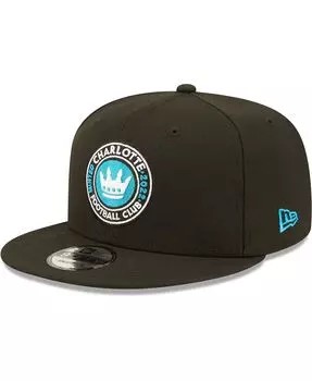 Мужская черная бейсболка Charlotte FC Basic 9FIFTY Snapback New Era