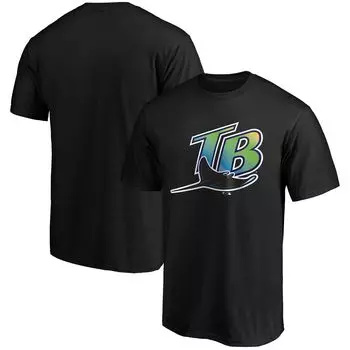 Мужская черная фирменная футболка Tampa Bay Rays Cooperstown Collection Forbes Team Fanatics