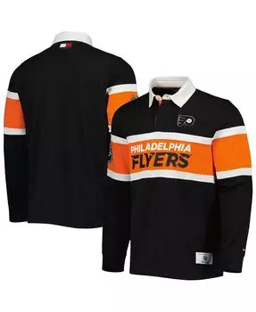 Мужская черная футболка с длинным рукавом philadelphia flyers martin rugby Tommy Hilfiger, черный