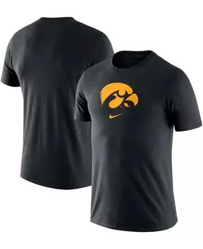 Мужская черная футболка с логотипом iowa hawkeyes essential Nike, черный