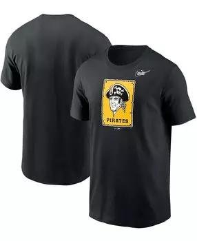 Мужская черная футболка с логотипом pittsburgh pirates cooperstown collection Nike, черный