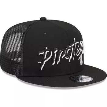 Мужская черная кепка New Era Pittsburgh Pirates Street Trucker 9FIFTY Snapback