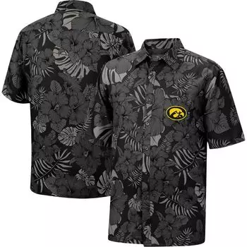 Мужская черная рубашка на пуговицах Iowa Hawkeyes The Dude Camp Colosseum