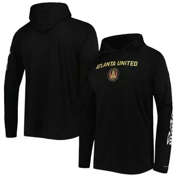 Мужская черная толстовка с капюшоном и пуловером реглан Columbia Atlanta United FC Terminal Tackle Omni-Shade