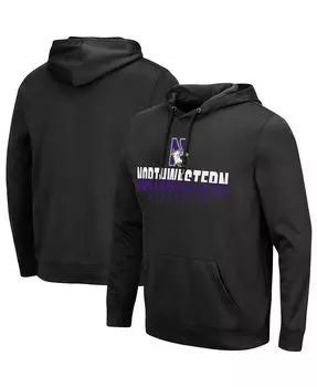 Мужская черная толстовка с капюшоном northwestern wildcats lantern Colosseum, черный