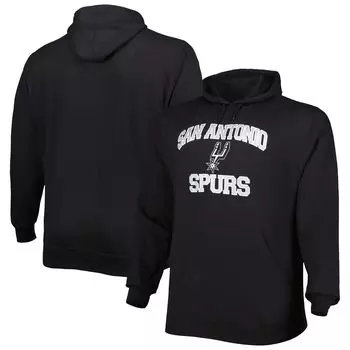 Мужская черная толстовка с капюшоном San Antonio Spurs Big & Tall Heart & Soul
