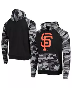 Мужская черная толстовка с капюшоном san francisco giants camo raglan FOCO, черный