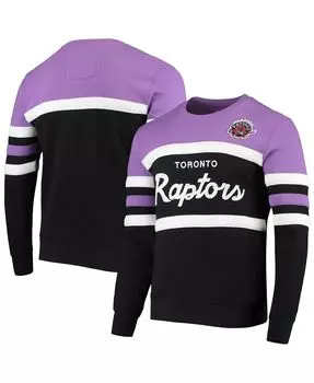 Мужская черная толстовка с капюшоном toronto raptors script head coach Mitchell &amp; Ness, черный
