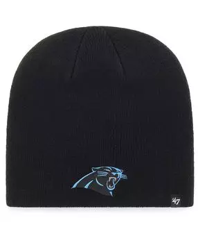 Мужская черная вязаная шапка с логотипом Carolina Panthers Primary '47 Brand
