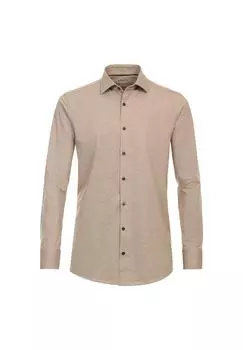 Мужская деловая рубашка Jerseyflex uni Modern Fit Venti, цвет Hellbraun