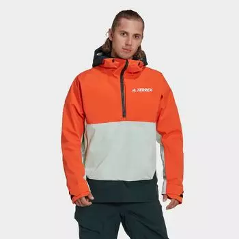 Мужская двухслойная куртка Adidas TERREX RAIN.RDY Snow Anorak, апельсин
