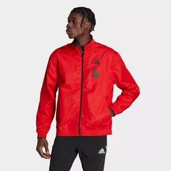 Мужская двусторонняя куртка Adidas Soccer Belgium Soccer Anthem, красный