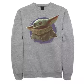 Мужская фиолетовая дымчатая толстовка The Mandalorian The Child aka Baby Yoda Star Wars