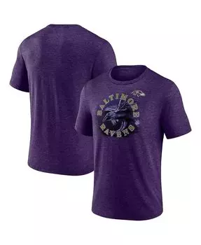 Мужская фиолетовая футболка baltimore ravens sporting chance с фирменной меланжевой отделкой Fanatics, мульти