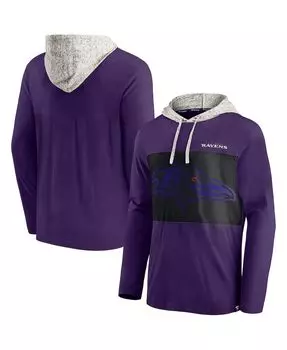 Мужская фиолетовая футболка с капюшоном с длинным рукавом baltimore ravens Fanatics, фиолетовый