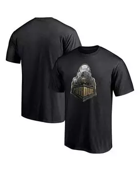 Мужская фирменная черная футболка purdue boilermakers team midnight mascot Fanatics, черный