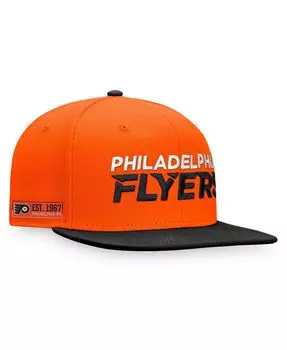 Мужская фирменная оранжево-черная кепка Philadelphia Flyers Iconic Snapback с цветными блоками Fanatics