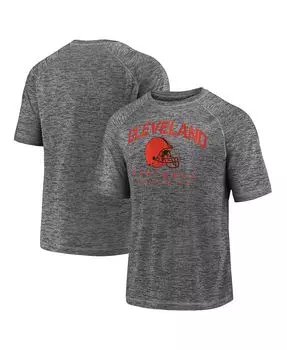 Мужская фирменная серая футболка cleveland browns shade battle ready raglan space-dye Fanatics, серый