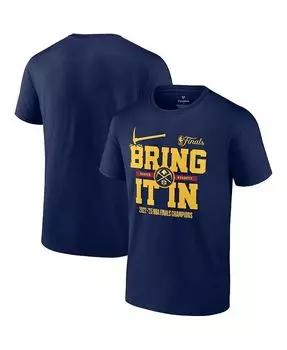 Мужская фирменная темно-синяя футболка Denver Nuggets 2023 NBA Finals Champions Half Court Hometown Originals Big and Tall Fanatics, синий
