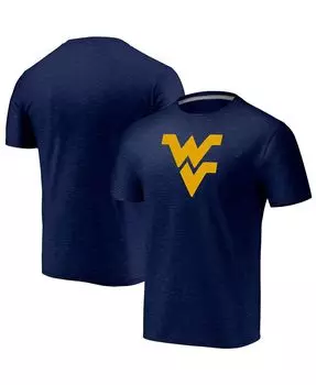 Мужская фирменная темно-синяя футболка west virginia mountaineers classic primary logo space-dye Fanatics, синий