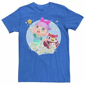 Мужская футболка Animal Crossing New Horizons Villager & Celeste Portrait Licensed Character