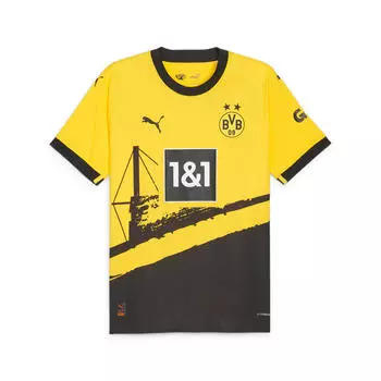 Мужская футболка Borussia Dortmund 23/24 Authentic Home PUMA Cyber Yellow Black