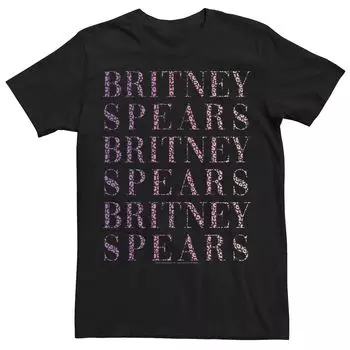 Мужская футболка Britney Spears Cheetah Fill Stack Licensed Character