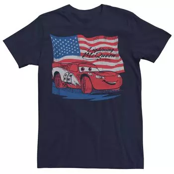 Мужская футболка Cars Lightning McQueen с американским флагом Licensed Character