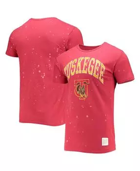 Мужская футболка crimson tuskegee golden tigers bleach splatter Original Retro Brand
