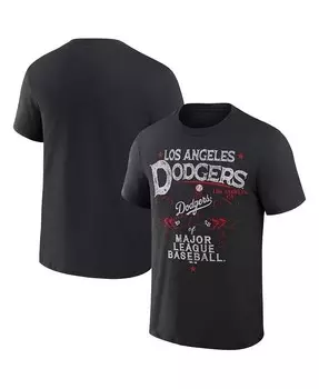 Мужская футболка Darius Rucker Collection by Black Distressed Los Angeles Dodgers Beach Splatter Fanatics, черный