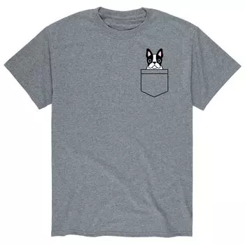 Мужская футболка Frenchie с карманом для собак Licensed Character