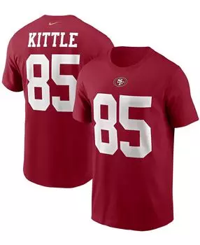 Мужская футболка george kittle scarlet san francisco 49ers с именем и номером Nike