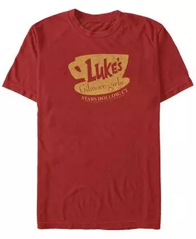 Мужская футболка Gilmore Girls Lukes с короткими рукавами и потертостями Fifth Sun, красный