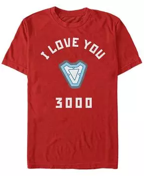 Мужская футболка Marvel Avengers Endgame Core Reactor I Love You 3000, с коротким рукавом Fifth Sun, красный