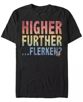Мужская футболка Marvel Captain Marvel Goose Higher Later Flerken, с коротким рукавом Fifth Sun, черный