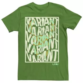 Мужская футболка Marvel Loki Variant Word Stack Square Loki Horns Licensed Character