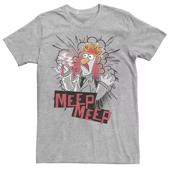 Мужская футболка Muppet Beaker Meep Comics Licensed Character, цвет Athletic Heather