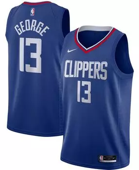 Мужская футболка paul george royal la clippers 2020/21 swingman — icon edition Nike