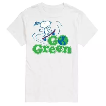 Мужская футболка Peanuts Go Green Licensed Character