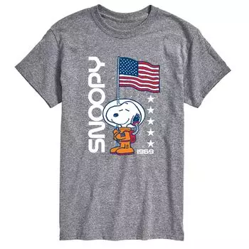 Мужская футболка Peanuts Snoopy Flag 1969 Licensed Character