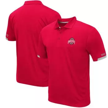 Мужская футболка-поло Scarlet Ohio State Buckeyes с логотипом Santry Colosseum