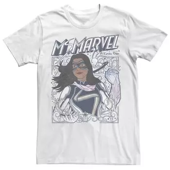 Мужская футболка с чехлом Marvel Ms. Marvel Doodle Licensed Character