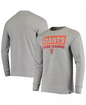 Мужская футболка с длинным рукавом '47 grey san francisco giants spring training color bar '47 Brand, серый