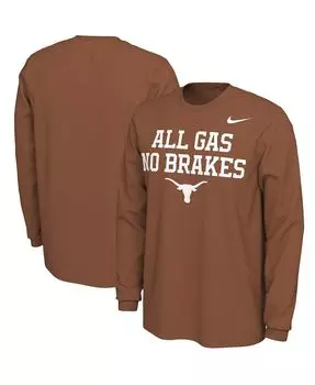 Мужская футболка с длинным рукавом texas orange texas longhorns team mantra Nike