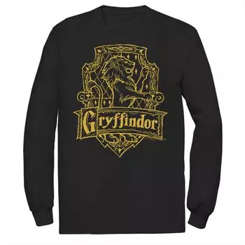 Мужская футболка с гербом Гарри Поттера Гриффиндора Line Art Harry Potter