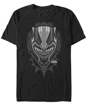 Мужская футболка с коротким рукавом marvel black panther wakanda king plaque Fifth Sun, черный