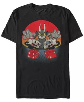 Мужская футболка с коротким рукавом roll dice get snake eyes devil dealt Fifth Sun, черный