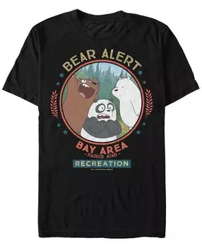 Мужская футболка с коротким рукавом we bare bears bay area bear alert circle Fifth Sun, черный